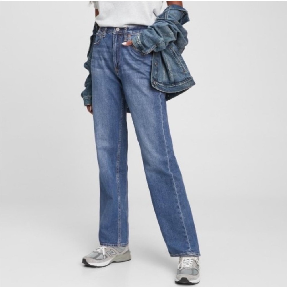 Gap Kids Organic Cotton '90s Loose Jeans girls 14 Medium Wash